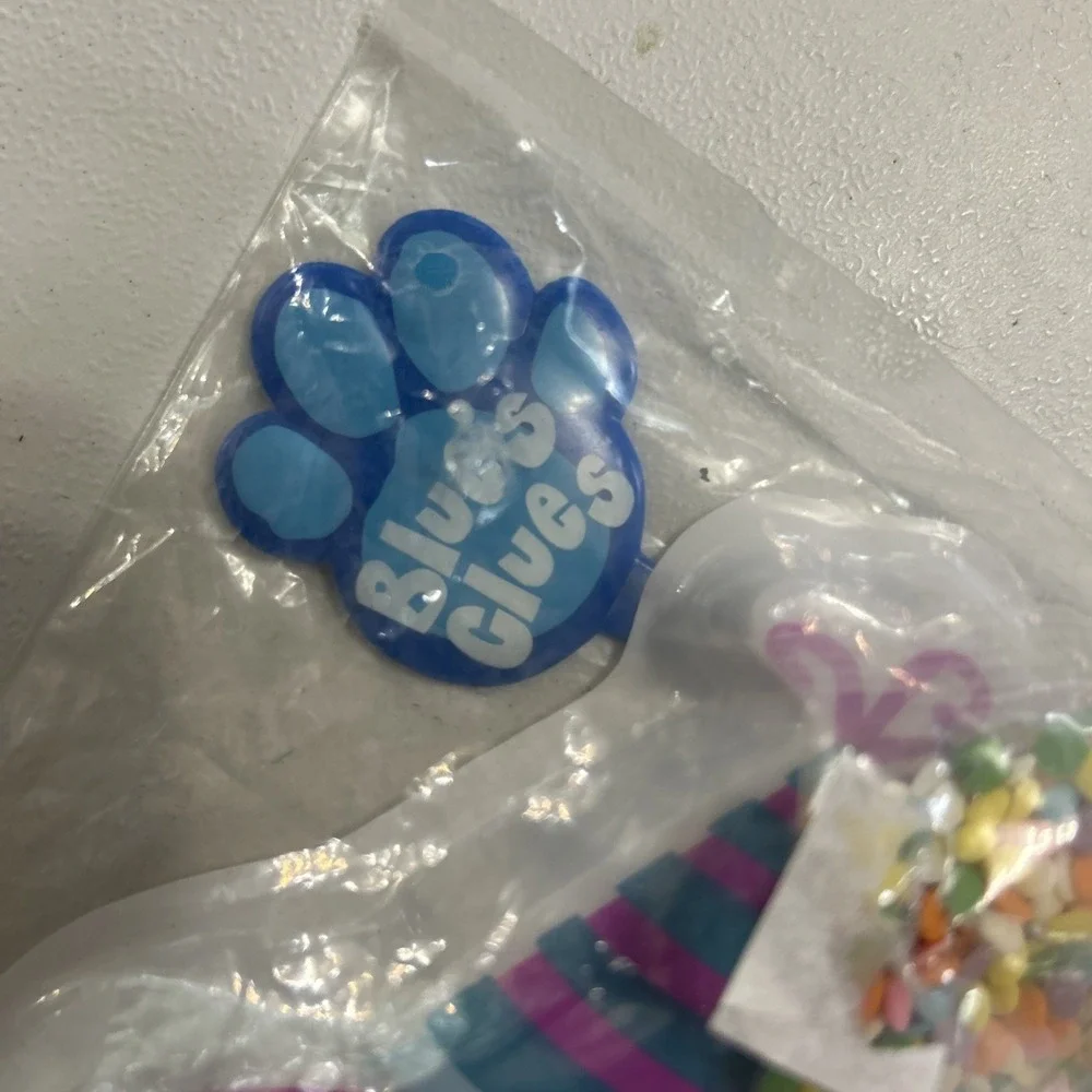 Vtg Blue's Clues Chef Blue Clock Cake Topper NIP